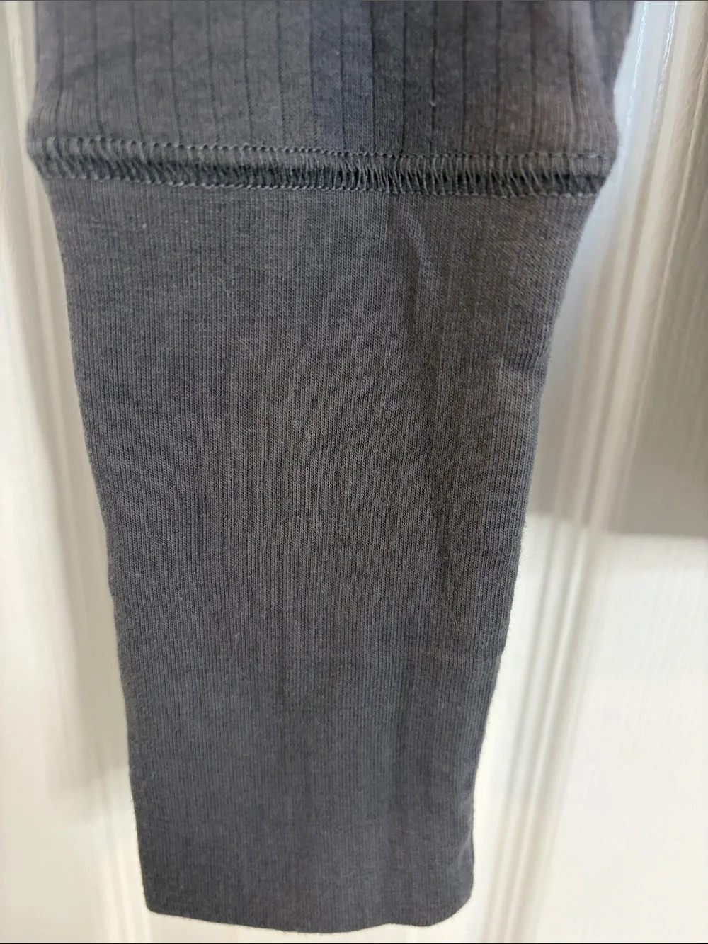 Free People Intimately Charcoal Ribbed Mock Neck Long Sleeve Crop Top Casual XS